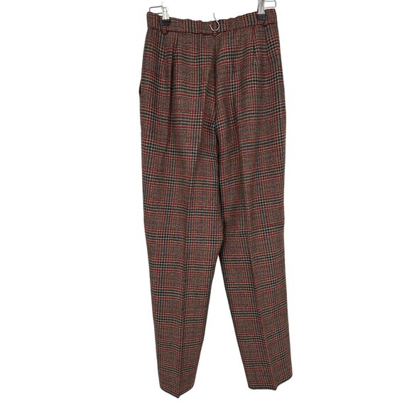 Pendleton Vintage Womens Plaid Wool Blend High-Waisted Trousers Size 10 - Picture 4 of 10